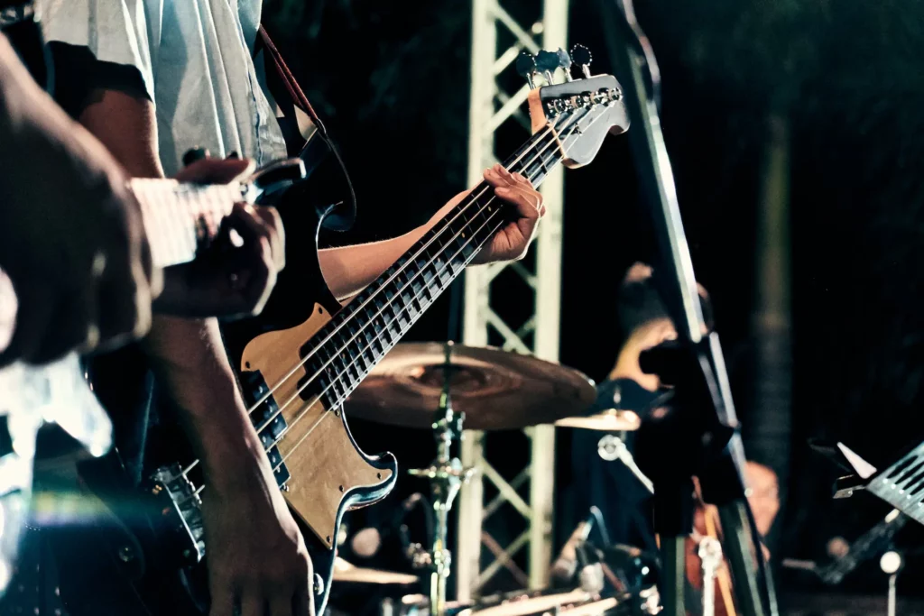 guitar bass drums