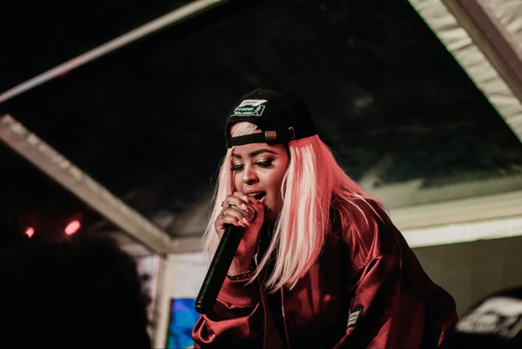 hip hop band playing and singing